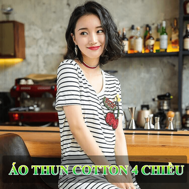 Áo vải cotton 4 chiều