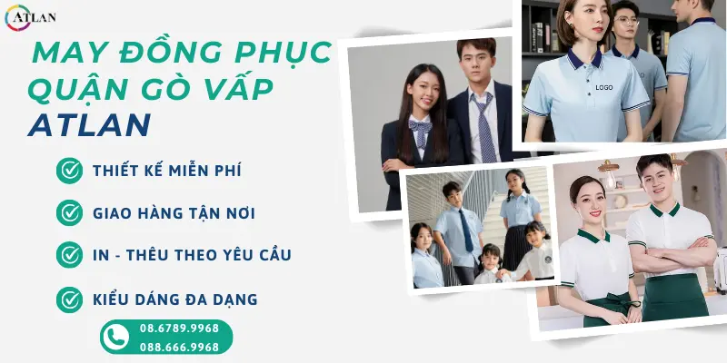 Xưởng may Atlan chuyện nhận gia công, may áo thun đồng phục tại quận Gò Vấp đa dạng mẫu mã, thiết kế theo yêu cầu