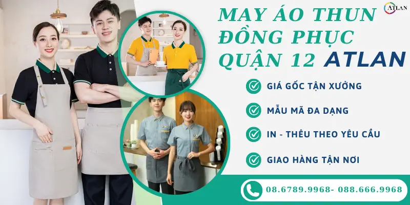 May áo thun đồng phục Quận 12 giá gốc tận xưởng, giao hàng tận nơi, thiết kế ấn tượng 