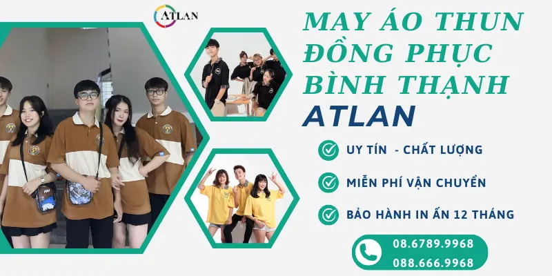 Xưởng ATLAN chuyên nhận gia công, may áo thun đồng phục cho các công ty, trường học, quán cafe, nhà hàng,... Tư vấn hỗ trợ nhiệt tình, in - thêu theo yêu cầu hoàn toàn miễn phí, miễn phí vận chuyển - giao hàng tận nơi