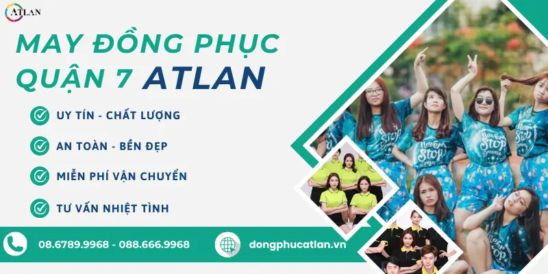 Atlan nhận gia công, may áo thun đồng phục theo yêu cầu tại Quận 7 uy tín, chất lượng và giá tốt