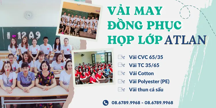 Atlan sử dụng các loại vải chất lượng cao cấp để may - in áo đồng phục họp lớp