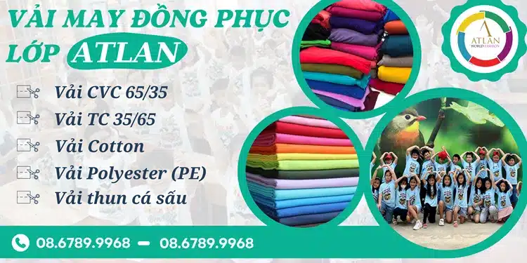 Atlan may, in các loại áo thun đồng phục lớp polo với giá cả cạnh tranh nhất trên thị trường