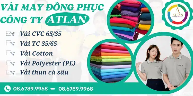 Atlan sử dụng các loại vải cao cấp để may áo có cổ đồng phục 